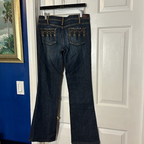 Women’s Vertigo Babel Embroidered Denim Boot Cut Jeans Size 28 - Picture 5 of 10